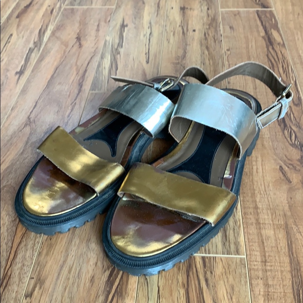 Marni Metallic Sandals
